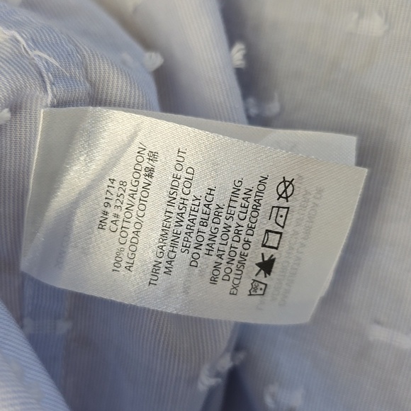 A/X ARMANI EXCHANGE Light Blue Men's M Shirt light Blue Long Sleeve - Picture 4 of 7